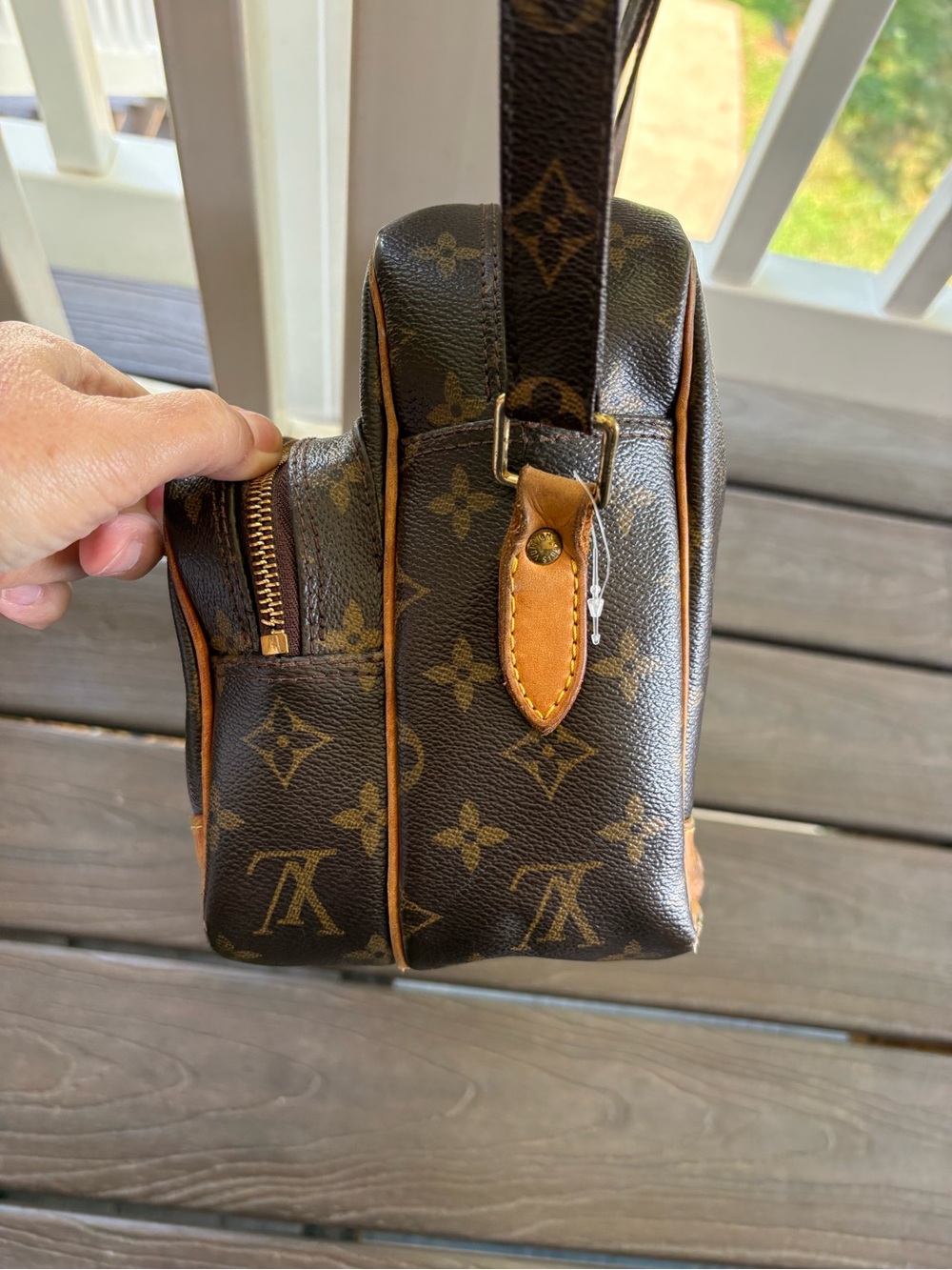 Louis Vuitton Vintage Nile Crossbody Messenger Bag Monogram Canvas Brown *READ* - Picture 5 of 17